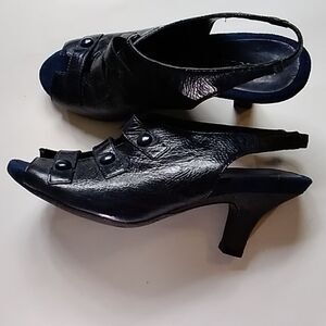 AEROSOLS LEATHER UPPER BALANCE BLACK WOMEN SHOES SIZE 9M